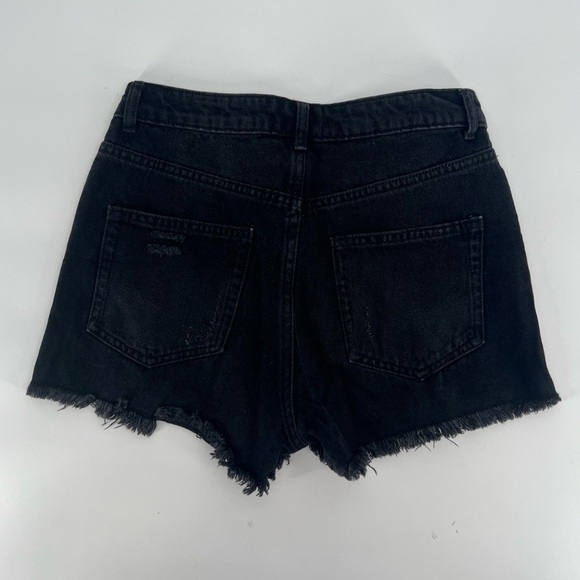 Wild Fable Black High Rise Distressed Rough Hem Shorts Size 00 Women’s - Picture 3 of 5